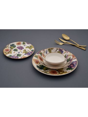 Hermia 24-delig combiservies wit/groen/paars