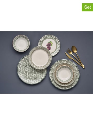 Hermia 24-częściowy zestaw w kolorze biało-zielono-fioletowym