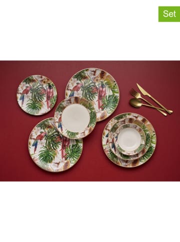 Hermia 24-częściowy zestaw w kolorze biało-różowo-zielonym