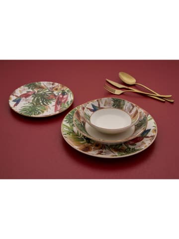 Hermia 24-częściowy zestaw w kolorze biało-różowo-zielonym