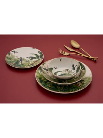 Hermia 24tlg. Kombiservice in Weiß/ Grün/ Blau