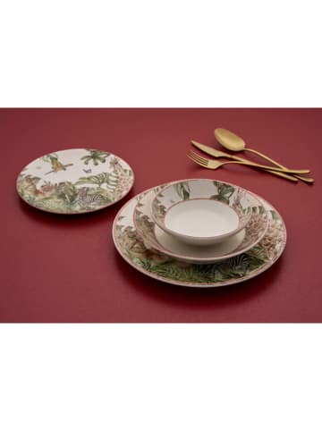 Hermia 24tlg. Kombiservice in Weiß/ Grün/ Gelb