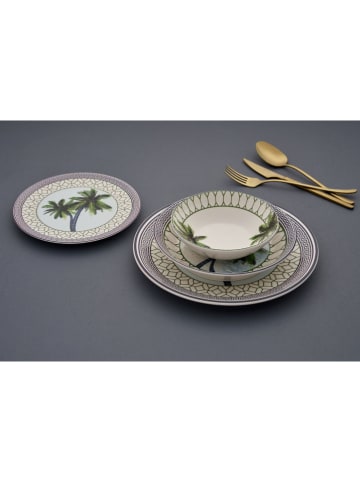 Hermia 24tlg. Kombiservice in Creme/ Blau/ Grün