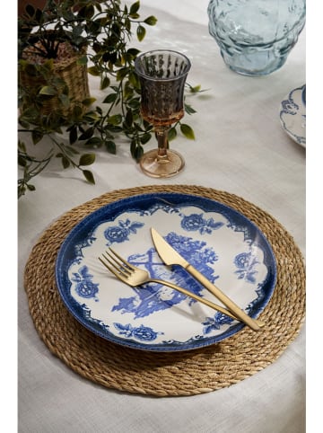 Hermia 24-delig combiservies wit/blauw