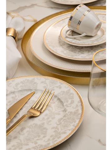 Hermia 68-częściowy zestaw w kolorze złoto-biało-szarym