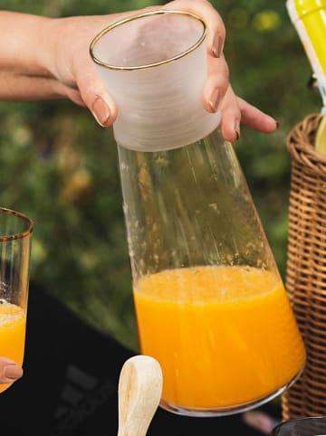 Hermia Karaffe in Transparent/ Gold - 1,15 l