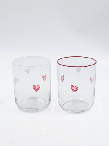 Hermia Szklanki (2 szt.) w kolorze czerwonym - 350 ml