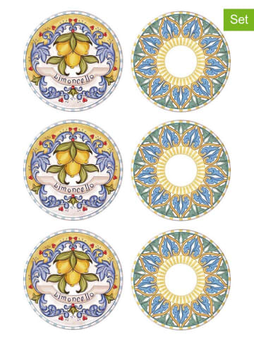 Hermia 6-delige set: dessertborden meerkleurig - Ø 19 cm