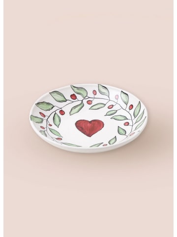 Hermia 6-delige set: soepborden wit/rood/groen - Ø 20 cm