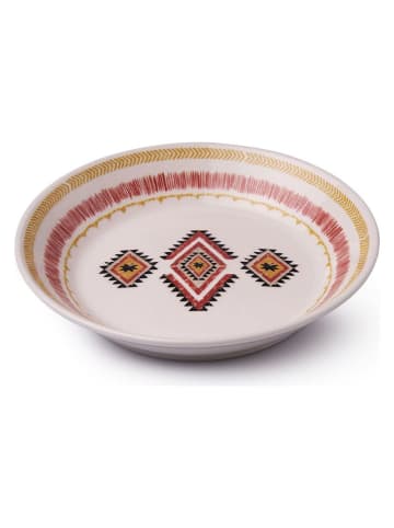 Hermia 6er-Set: Suppenteller in Creme/ Rot - Ø 21 cm