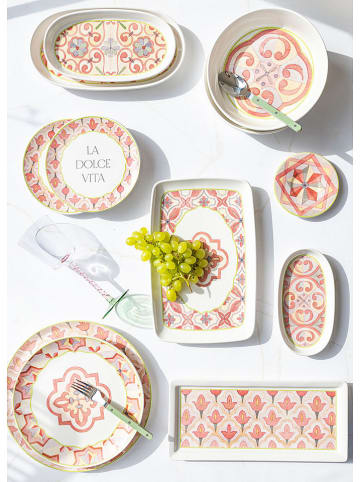 Hermia Onderbord wit/lichtroze - Ø 30 cm