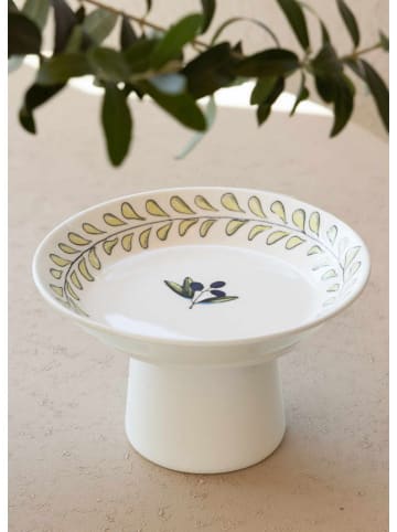 Hermia Etagère wit/groen - Ø 20 cm