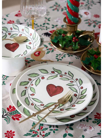 Hermia Etagère wit/groen/rood - Ø 20 cm