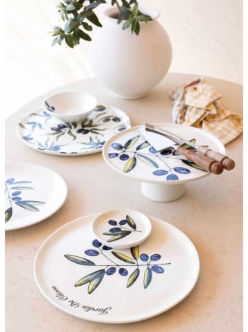 Hermia Etagère wit/groen/blauw - Ø 26 cm