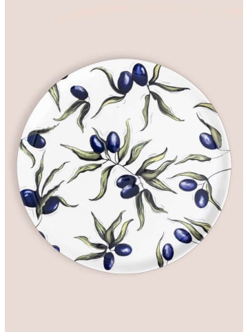 Hermia Etagère wit/blauw/groen - Ø 30 cm