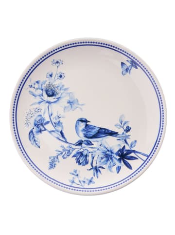 Hermia 6er-Set: Speiseteller in Weiß/ Blau - Ø 25,5 cm