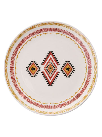 Hermia Talerze obiadowe (6 szt.) w kolorze czerwono-kremowym - Ø 25,5 cm