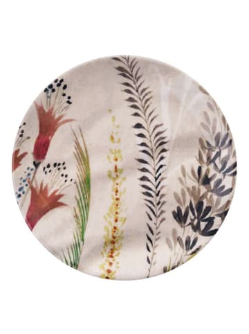 Hermia 6-delige set: dinerborden wit/groen/rood - Ø 25,5 cm