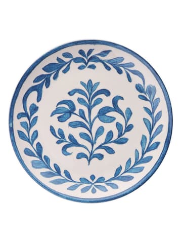 Hermia 6er-Set: Speiseteller in Weiß/ Blau - Ø 25,5 cm