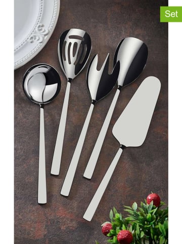 Hermia 5-delige set: keukenhulpjes zilverkleurig