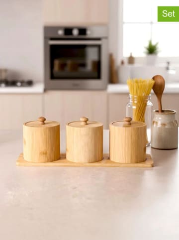 Hermia 4-delige set: kruidenhouders lichtbruin