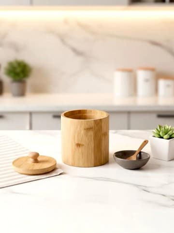 Hermia 4tlg. Set: Gewürzbehälter in Hellbraun