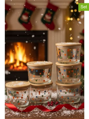 Hermia 12-częściowy zestaw w kolorze niebiesko-pomarańczowym - 220 ml