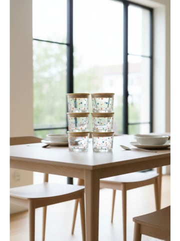 Hermia 12-częściowy zestaw w kolorze niebiesko-pomarańczowym - 220 ml