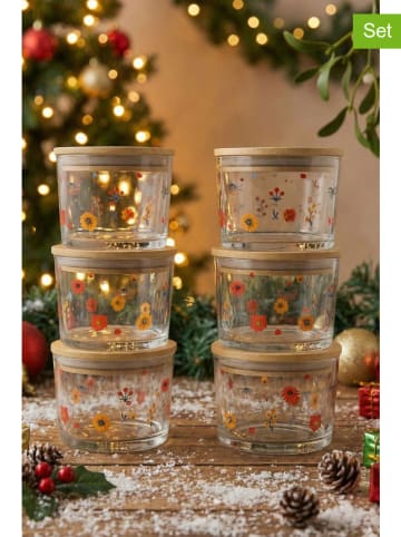 Hermia 6er-Set: Vorratsbehälter in Beige/ Bunt - 220 ml