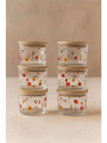 Hermia 6er-Set: Vorratsbehälter in Beige/ Bunt - 220 ml