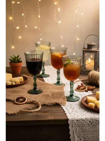 Hermia 4er-Set: Weingläser in Grün - 240 ml