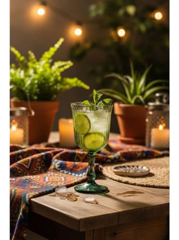 Hermia 4-delige set: wijnglazen groen - 240 ml