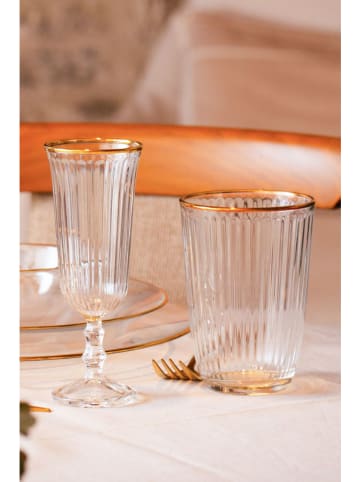 Hermia Kieliszki (4 szt.) w kolorze złotym do wina - 120 ml