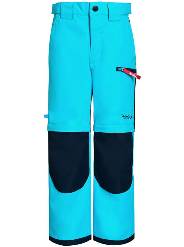 Peek U Spodnie trekkingowe Zipp-Off "Terra" w kolorze turkusowo-granatowym