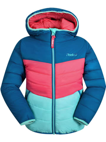 Peek U All-season doorgestikte jas "Prim" blauw/roze/truquoise