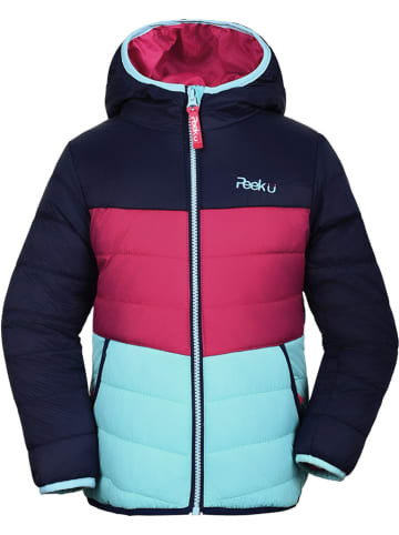 Peek U All-season doorgestikte jas "Prim" donkerblauw/turquoise/roze