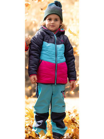 Peek U Ganzjahres-Steppjacke "Prim" in Dunkelblau/ Türkis/ Pink