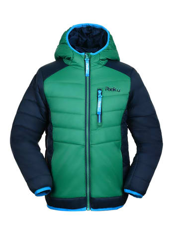 Peek U All-season doorgestikte jas "Caspian" groen/donkerblauw