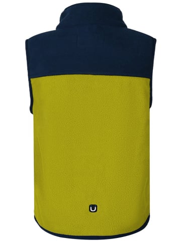 Peek U Fleece bodywarmer "Magner" geel/donkerblauw