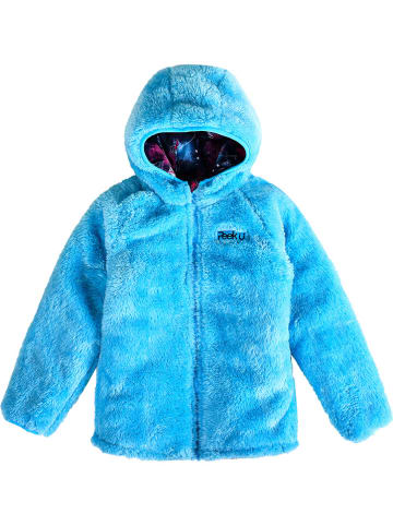 Peek U Omkeerbare doorgestikte jas "Meadow" donkerblauw/turquoise