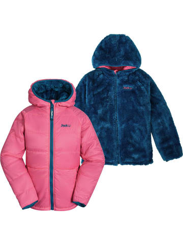 Peek U Wende-Steppjacke "Clover" in Pink/ Dunkelblau