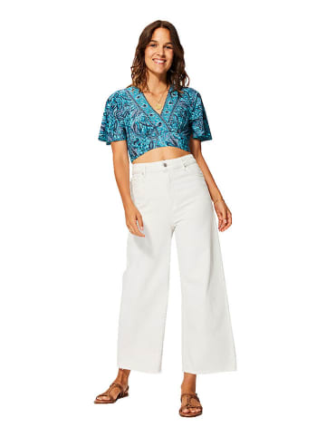 Ipanima Bluse in Türkis/ Dunkelblau