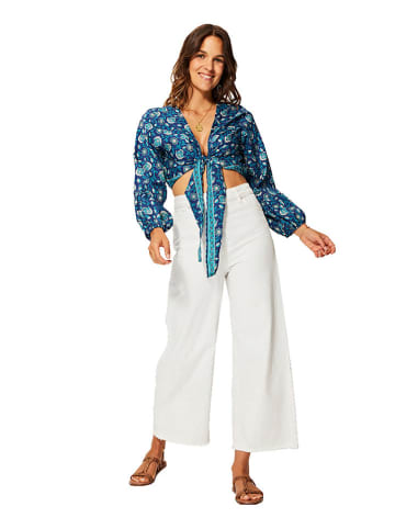 Ipanima Bluse in Dunkelblau/ Türkis