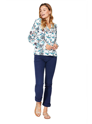 Ipanima Bluse in Weiß/ Türkis