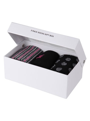 LEE Underwear 3er-Set: Socken "Anoushka" in Schwarz/ Grau