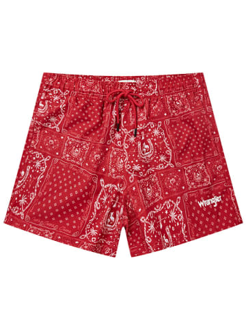 Wrangler Szorty kąpielowe "Mangrove" w kolorze czerwonym