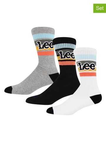LEE Underwear Skarpety (3 pary) "Mcnulty" w kolorze białym, szarym i czarnym