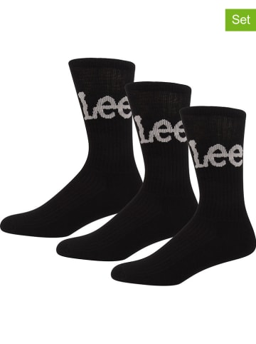 Lee Skarpety (3 pary) "Crobett" w kolorze czarnym