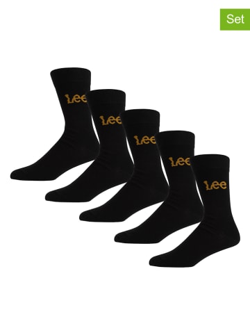 LEE Underwear Skarpety (5 par) "Drew" w kolorze czarnym