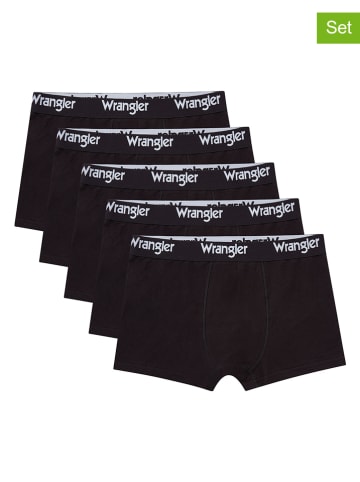 Wrangler 5er-Set: Boxershorts in Schwarz